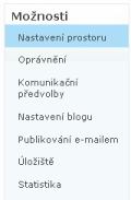 Nastavení Spaces