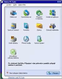 Nokia PC Suite - okno aplikace