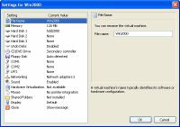 Microsoft Virtual PC 2007 - nastavení