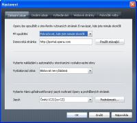 Opera 9.50 - nastavení