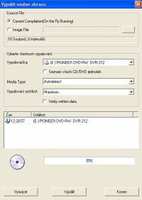 PowerISO - vypálení obrazu