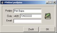Přidání podpisu
