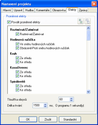 PicturesToExe - efekty