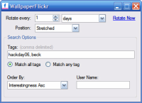 Flickr Wallpaper Rotator