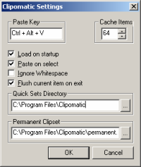 Clipomatic - nastavení