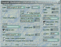 DVDx - vstupní nastavení