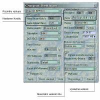 DVDx - vystupní nastavení