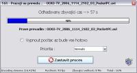 PocketDivXEncoder - probíhající převod