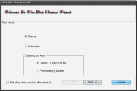 Wise Disk Cleaner - volba