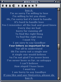 Minilyrics - základ