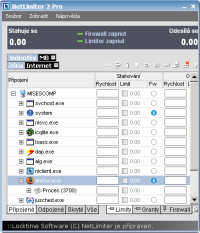 NetLimiter - základní