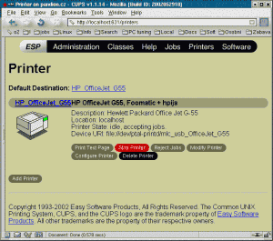 CUPS - tak se spravuje tiskárna