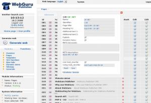 WebGuru Publisher CMS - Nastaven� SEO pro jednotliv� str�nky