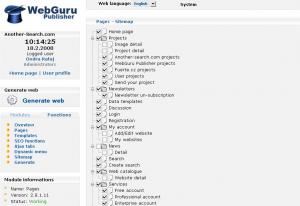 WebGuru Publisher CMS - Mapa str�nek