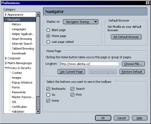 Navigator - Preferences