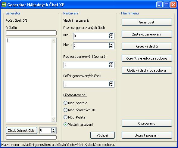 Gener�tor N�hodn�ch ��sel XP