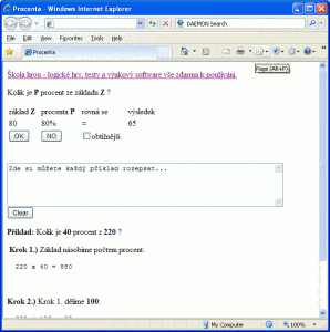 Procenta - matematika online