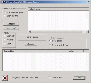 Win95.Spaces - cleaner