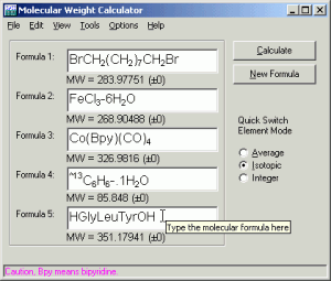 Molecular Weight Calculator