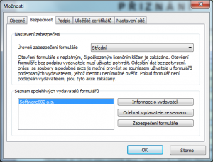 Snadn� nastaven� �rovn� bezpe�nosti