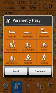 Android aplikace - mo�nost pl�nov�n� tras