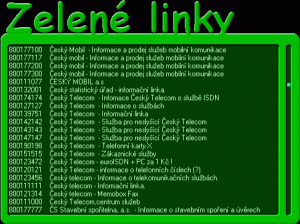 Offline datab�ze Zelen�ch linek