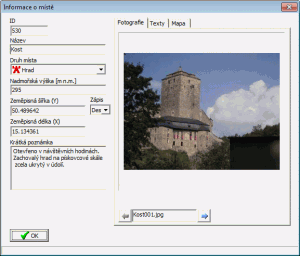 Informace o m�st� a fotografie