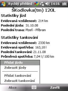 Kniha J�zd pro PDA