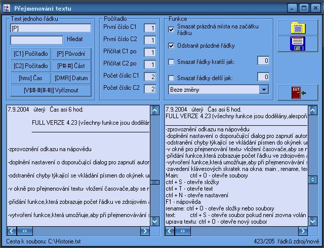 Rename Editor 4 Textov� editor