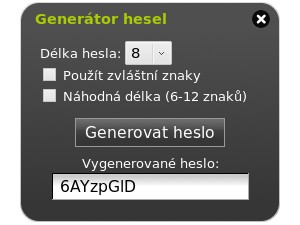 Gener�tor hesel