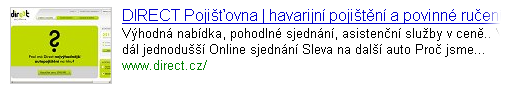 Dlouho neaktualizovan� n�hled webu poji��ovny Direct