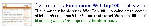 Aktualizovan� n�hled str�nky o konferenci WebTop100