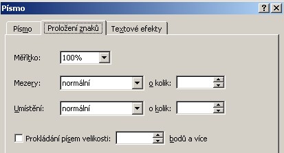 Word-prolo�en� znak�