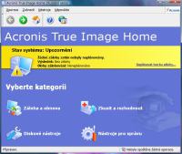 Acronis True Image 11 - hlavn� okno