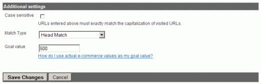 Google Analytics - Additional Funnel Settings