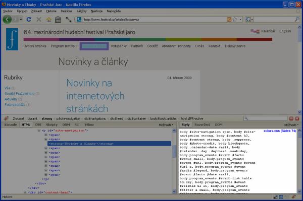 Špatná optimalizace pro Firebug