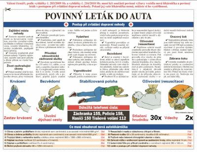 Leták do autolékárničky Leták do autolékárničky