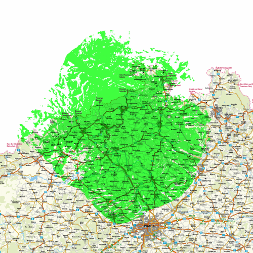 Mapa pokryt� - mux 3 �st� nad Labem
