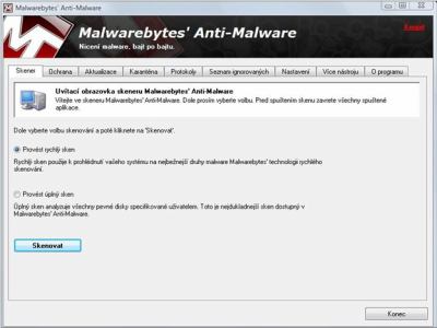 Malwarebytes Anti-Malware - skenuj Malwarebytes Anti-Malware - skenuj