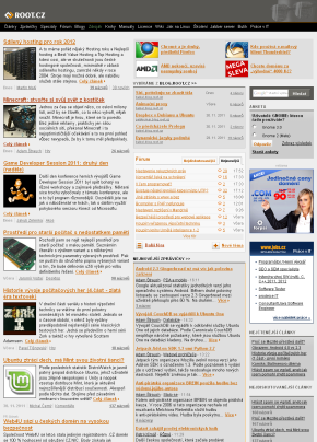 Screenshot titulka Root.cz