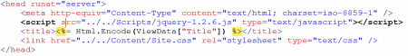 jQuery v hlavičce HTML souboru