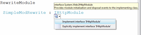 Implementace IHttpModule