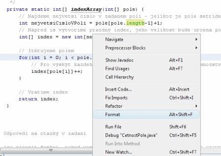 Formátování zdrojového kódu v NetBeans