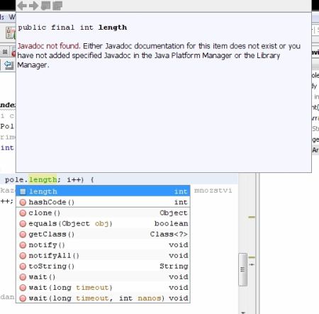 Integrace nápovědy v NetBeans