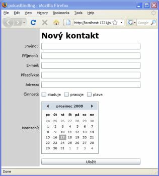 Aplikace s kalemdářem