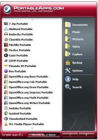 PortableApps Suite - okno