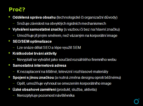 Pro� microsite