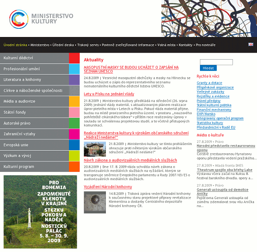 Ministerstvo kultury screenshot