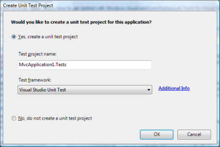 Založeni Unit test projektu