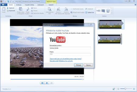 Publikace videa na YouTube